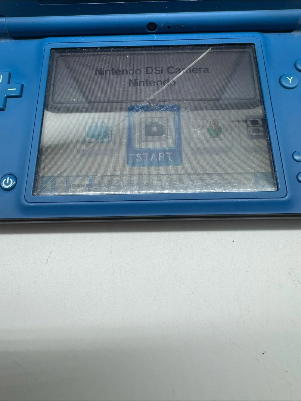 Nintendo DSi XL Handheld Console Midnight Blue - Turns On - Broken Touch Screen